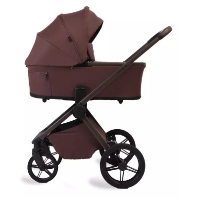 Коляска 2 в 1 Peppy Monaco Plus Burgundy рама коричневая 01